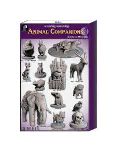 13 Miniaturas de Animales Sin Pintar Wildspire 28mm para D&D