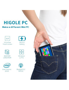 Mini PC HIGOLE F11 PRO, Celeron J4125, 8GB RAM, 128GB eMMC 2