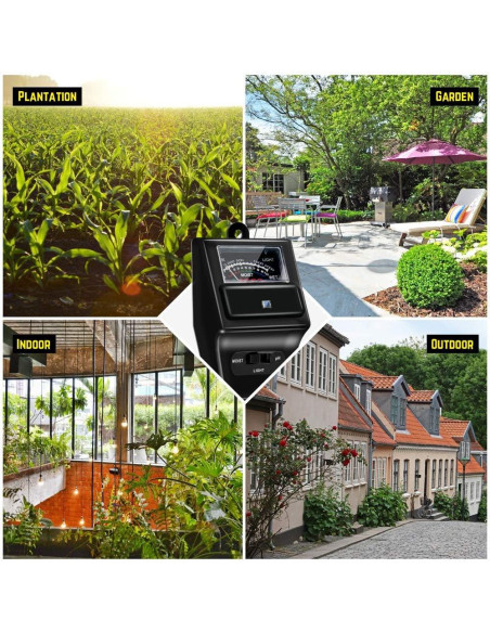 Medidor de pH del suelo Sonkir 3-en-1 Humedad Luz