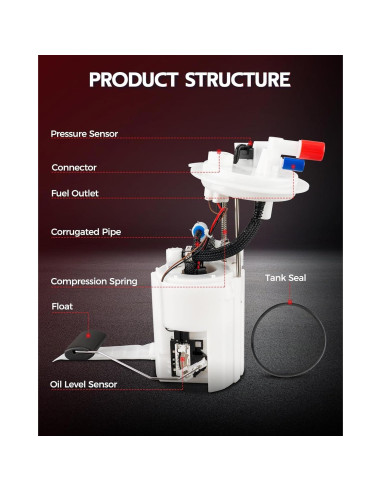 Bomba de Combustible Eléctrica Torchbeam FG2130 para Toyota Tacoma 2016-2022