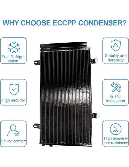 Condensador A/C ECCPP CU3396 para Toyota y Lexus 2007-2016