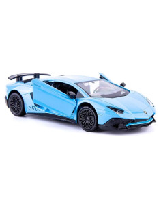 Coche de Juguete Aventador LP700-4 Azul 1:36 Retroceso