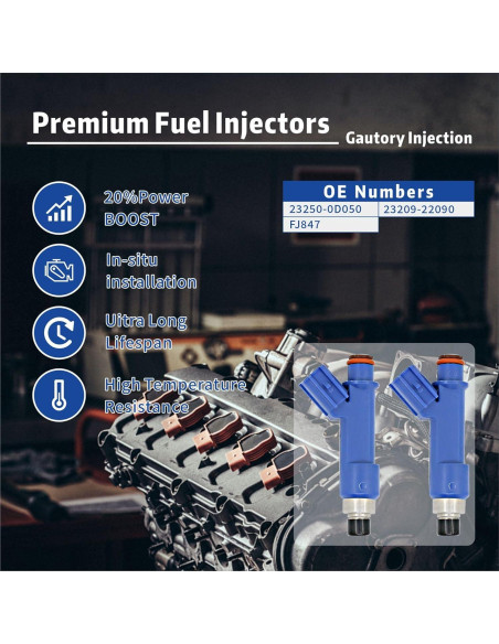 Boquillas de Inyector de Combustible Gautory para Toyota y Pontiac
