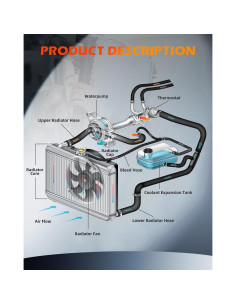 Radiador OCPTY para Toyota Corolla 2009-2015 1.8L 2.4L 2