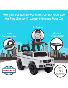 Coche de Paseo Mercedes G-Wagon Blanco 3.63kg 1-3 años 2