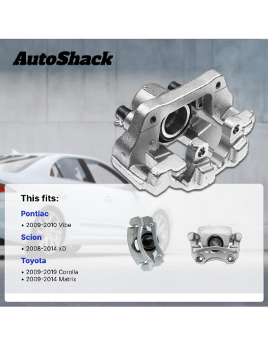 Calipers de Freno Delantero AutoShack BC30218PR para Toyota y Pontiac