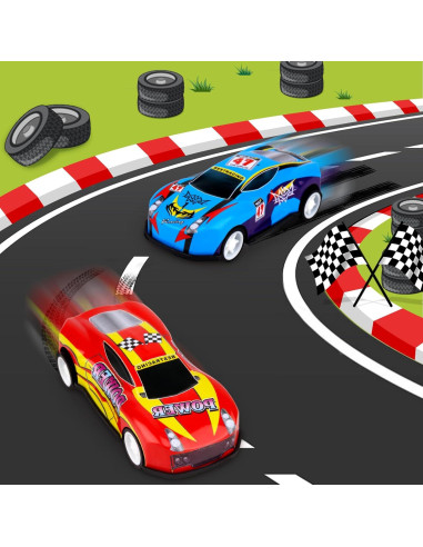 28 Coches Miniatura Adecortalk para Niños 3 a 8 Años