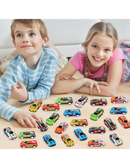 28 Coches Miniatura Adecortalk para Niños 3 a 8 Años