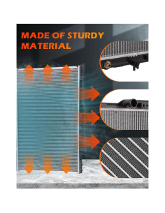 Radiador de Aluminio OCPTY 1318 para Toyota Camry 2.2L 2