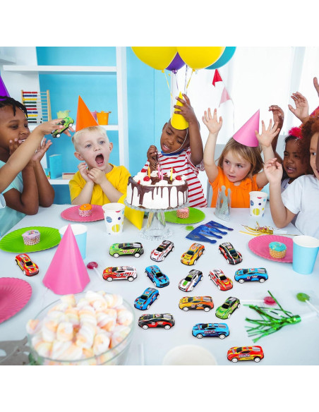 28 Coches Miniatura Adecortalk para Niños 3 a 8 Años