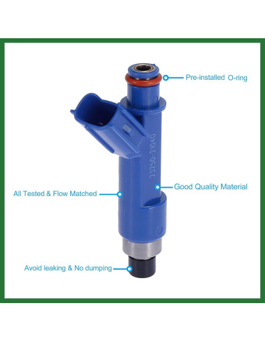 Inyectores de Combustible Motoforti 4pcs 23250-21040 Toyota Yaris