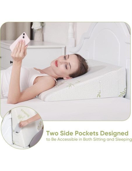 Cojín en Cuña Forias 60x55 cm Espuma Viscoelástica Lavable