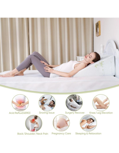 Cojín en Cuña Forias 60x55 cm Espuma Viscoelástica Lavable