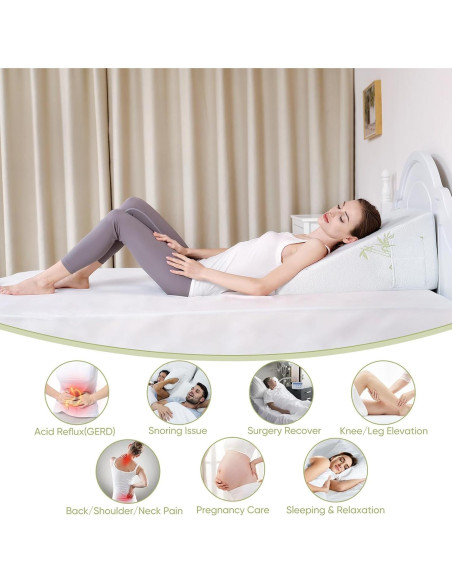 Cojín en Cuña Forias 60x55 cm Espuma Viscoelástica Lavable