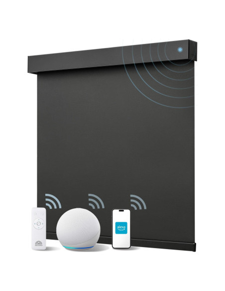 Persianas Enrollables Motorizadas JaeJaes 56x183 cm Negras