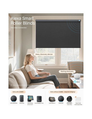 Persianas Enrollables Motorizadas JaeJaes 56x183 cm Negras