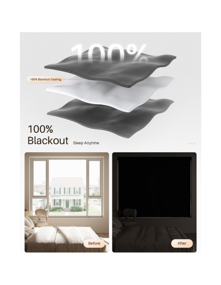 Persianas Enrollables Motorizadas JaeJaes 56x183 cm Negras