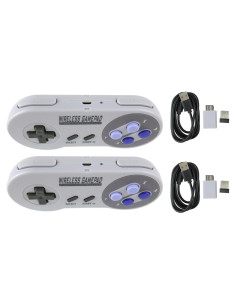 Controlador Inalámbrico Hevituwhe para SNES Mini 2 Pcs