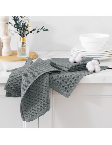 Kitinjoy Juego de Toallas de Cocina 100% Algodón 8 Piezas