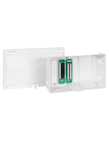 Caja de Cableado Estructurado ICC 8" con Módulos PoE++ CAT5e