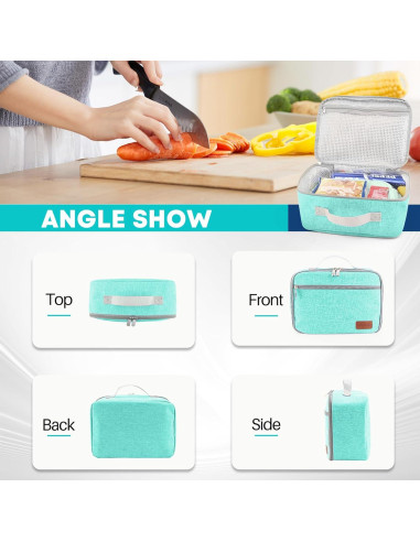 Bolsa de Almuerzo Aislada EASYFUN Verde 11.5L para Trabajo