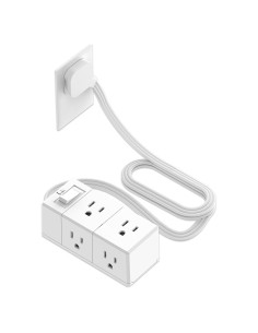 Regleta de Enchufes Plana Ultra Delgada Tcstei 6 Salidas 1.52m