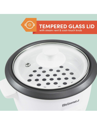Cocinero de Arroz Eléctrico Elite Gourmet 6 Tazas Antiadherente