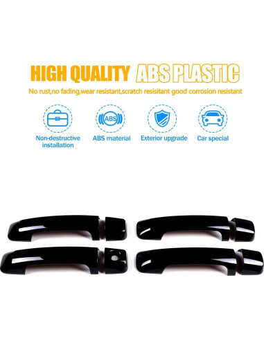 Cubierta de Manija de Puerta Exterior LLKUANG para Toyota Tundra/Sequoia