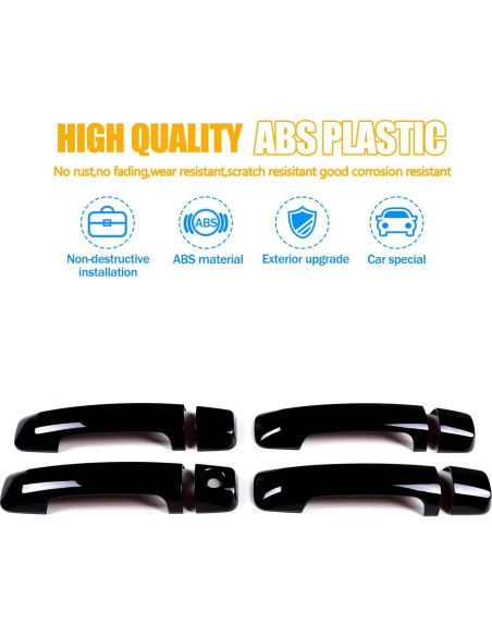 Cubierta de Manija de Puerta Exterior LLKUANG para Toyota Tundra/Sequoia