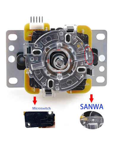 Joystick Sanwa JLF-TP-8YT Verde, Ajustable 4/8 Vías