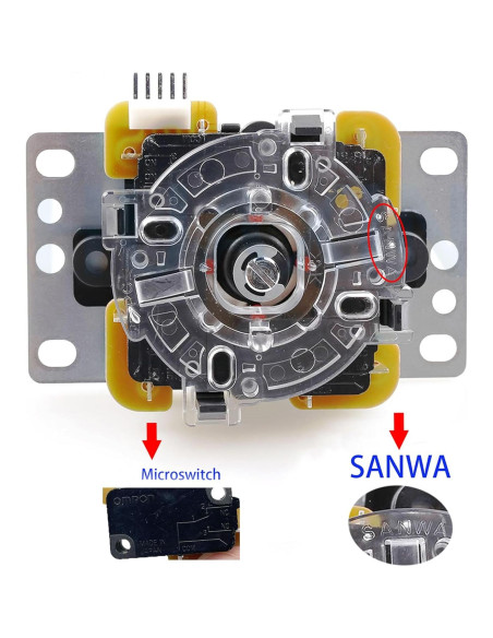 Joystick Sanwa JLF-TP-8YT Verde, Ajustable 4/8 Vías