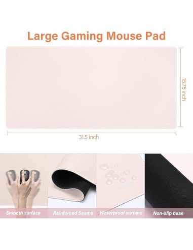 Alfombrilla de Juego Ergonómica Mosiso 5 en 1 Albaricoque