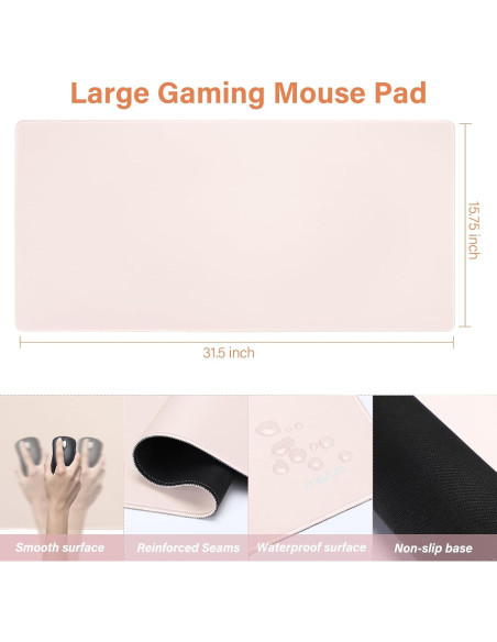 Alfombrilla de Juego Ergonómica Mosiso 5 en 1 Albaricoque