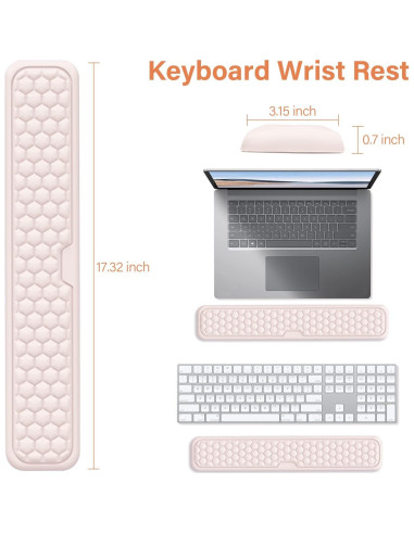 Alfombrilla de Juego Ergonómica Mosiso 5 en 1 Albaricoque