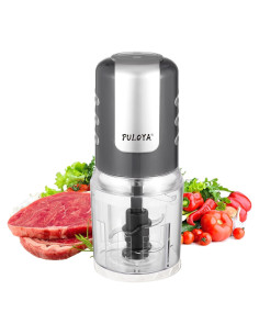 Mini Procesador de Alimentos PULOYA 2 Tazas 400W 2 Velocidades