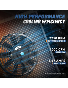 Ventilador de Radiador Eléctrico Auto Dynasty 7" Universal 2