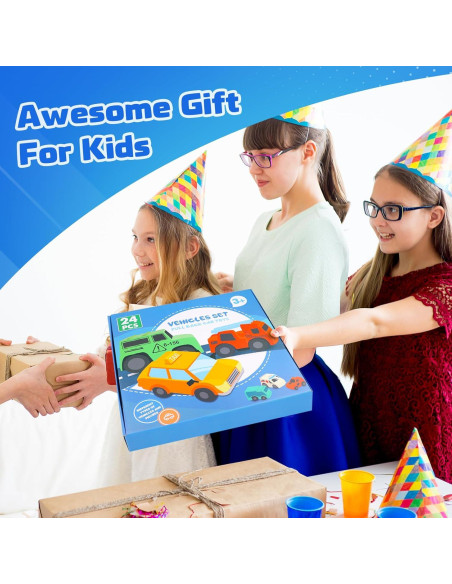 Juego de 24 Coches de Retroceso YiHee para Niños Juego de 24 Coches de Retroceso YiHee para Niños