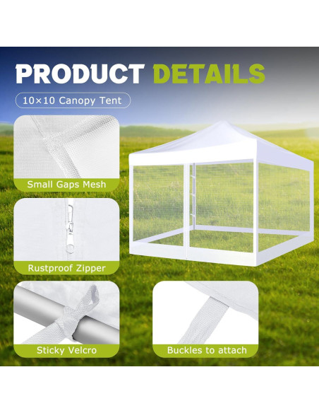 Paredes Laterales de Carpa 3 en 1 SmoothNovelty 304.8x198.1cm