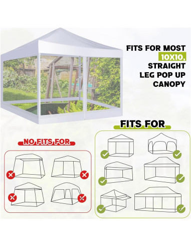 Paredes Laterales de Carpa 3 en 1 SmoothNovelty 304.8x198.1cm