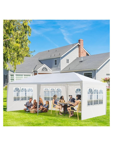 Carpa de Fiesta Exterior LBLWJD 3x6m con Paredes Removibles