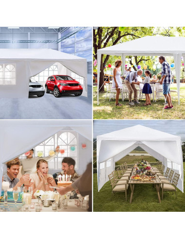 Carpa de Fiesta Exterior LBLWJD 3x6m con Paredes Removibles