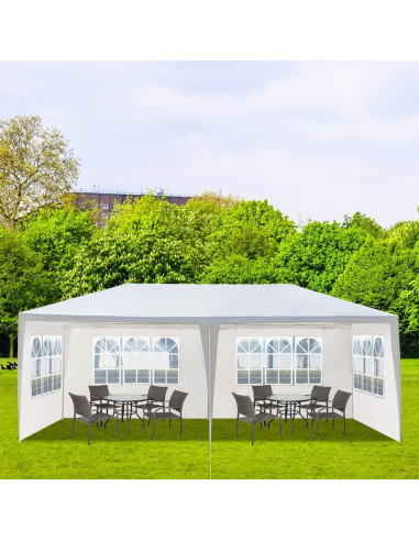 Carpa de Fiesta Exterior LBLWJD 3x6m con Paredes Removibles
