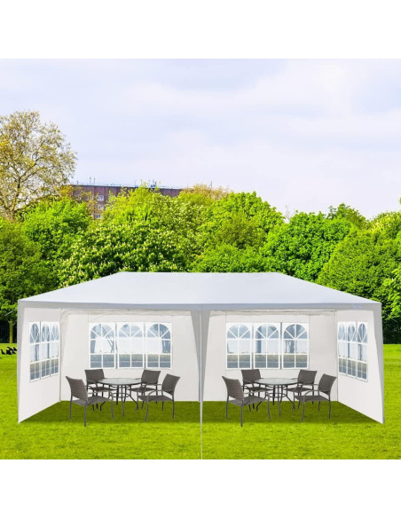 Carpa de Fiesta Exterior LBLWJD 3x6m con Paredes Removibles