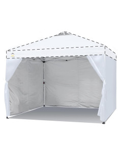 Paredes Laterales para Toldo CROWN SHADES 10x10 Blanca 4pck