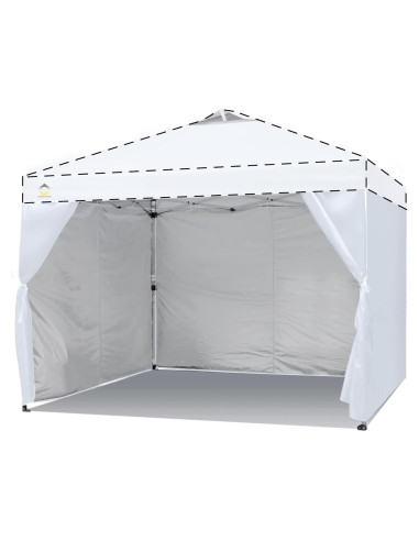 Paredes Laterales para Toldo CROWN SHADES 10x10 Blanca 4pck