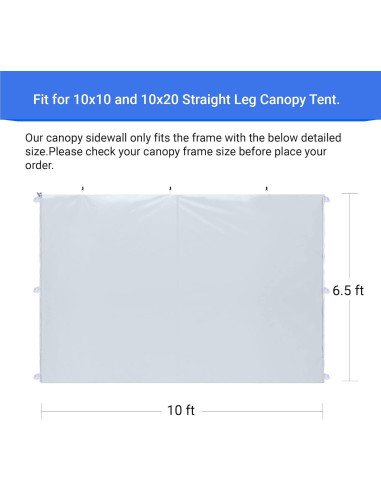 Paredes Laterales para Toldo CROWN SHADES 10x10 Blanca 4pck