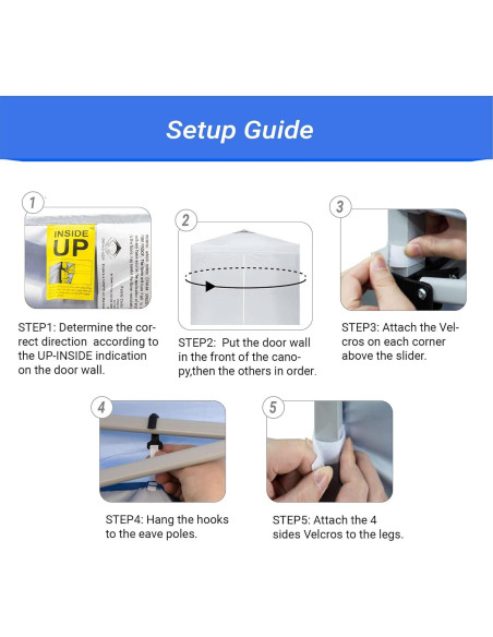 Paredes Laterales para Toldo CROWN SHADES 10x10 Blanca 4pck