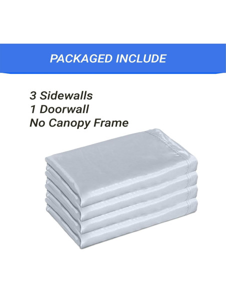 Paredes Laterales para Toldo CROWN SHADES 10x10 Blanca 4pck