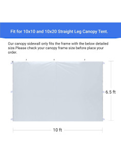 Paredes Laterales para Toldo CROWN SHADES 10x10 Blanca 4pck 2
