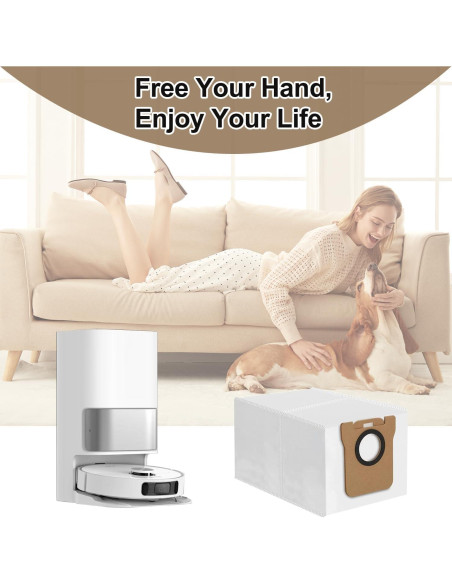 10 Bolsas de Polvo Desechables Zengerent para Dreametech L10S Ultra